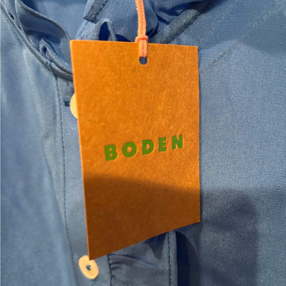 Boden Blue Ruffle Blouse - Picture 6 of 9